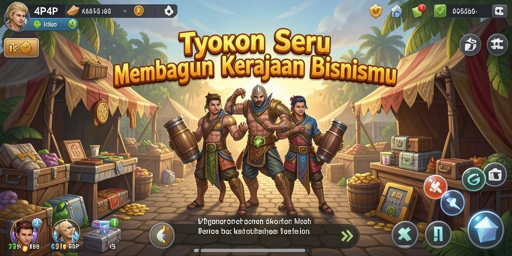 Tampilan gameplay yang mendebarkan di 4P4P menunjukkan aksi manajerial yang intens.