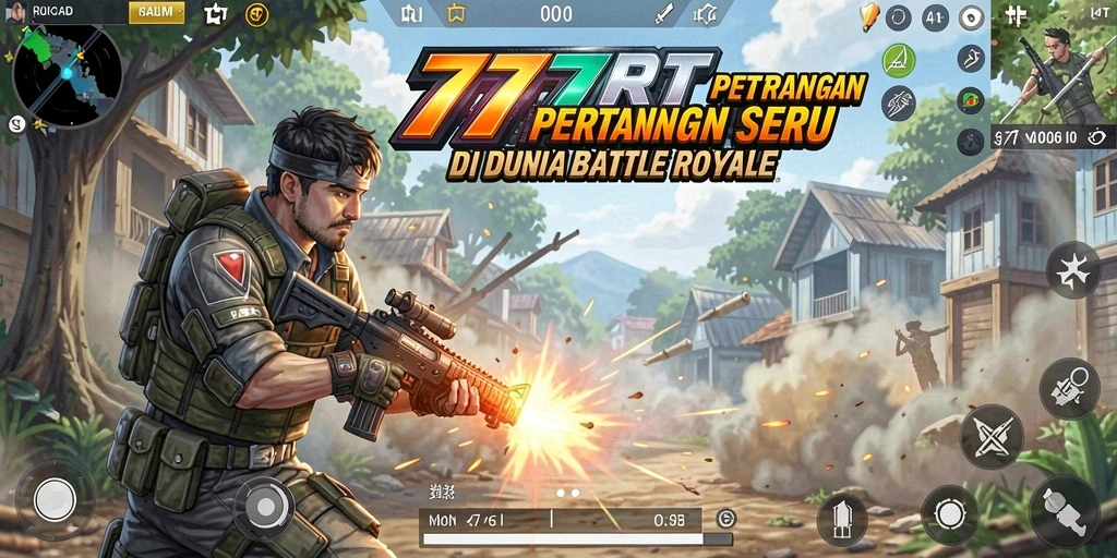Tampilan grafis yang menakjubkan dalam permainan Battle Royale 777RT.