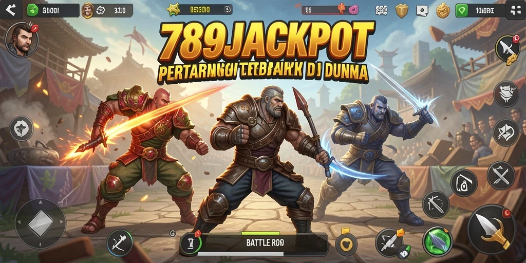 Tampilan seru dari pertarungan di game Battle Royale 789JACKPOT.