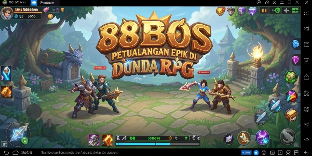 Tampilan gameplay RPG yang menakjubkan dari 88BOS.