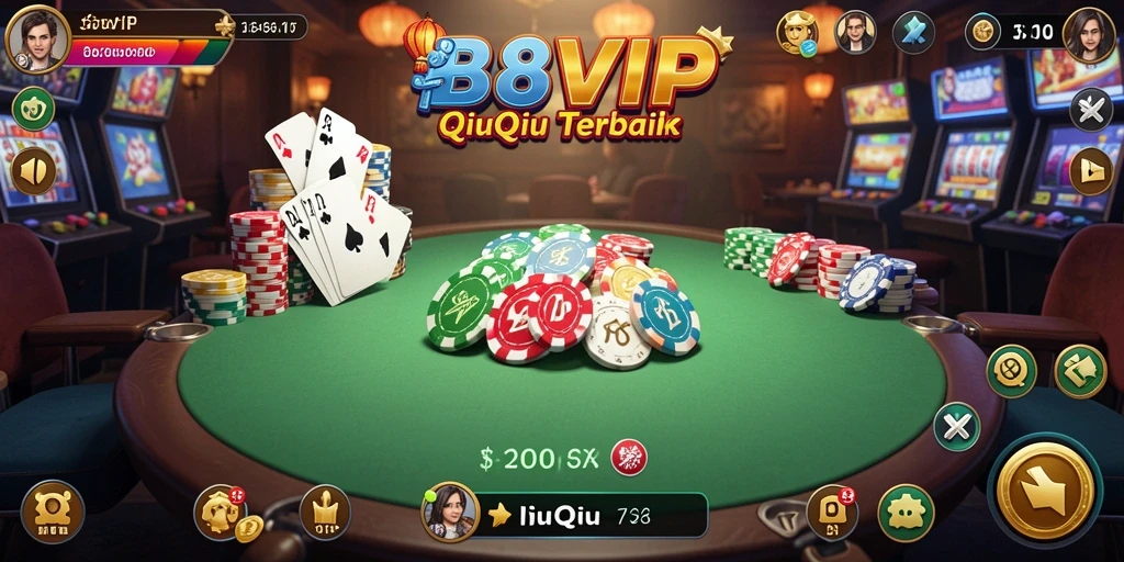 Tampilan gameplay seru dari B8VIP di QiuQiu.