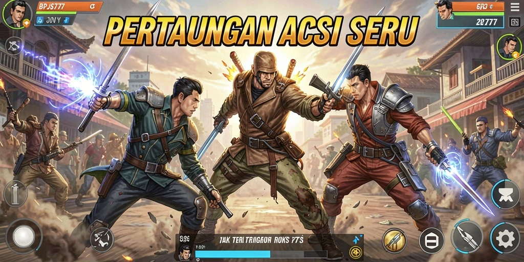 Tampilan aksi mendebarkan dalam gameplay BPJS777.
