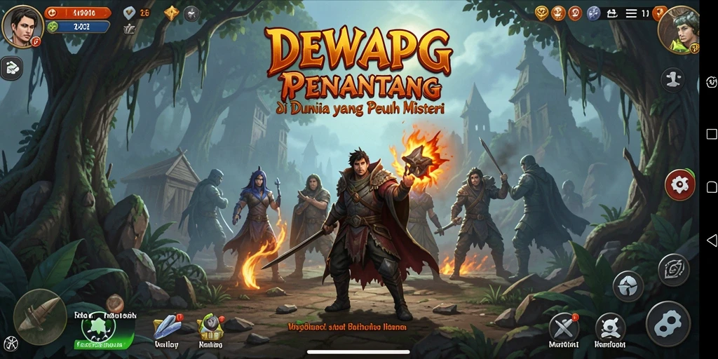 Screenshot DEWAPG menampilkan karakter menjelajahi area misterius.