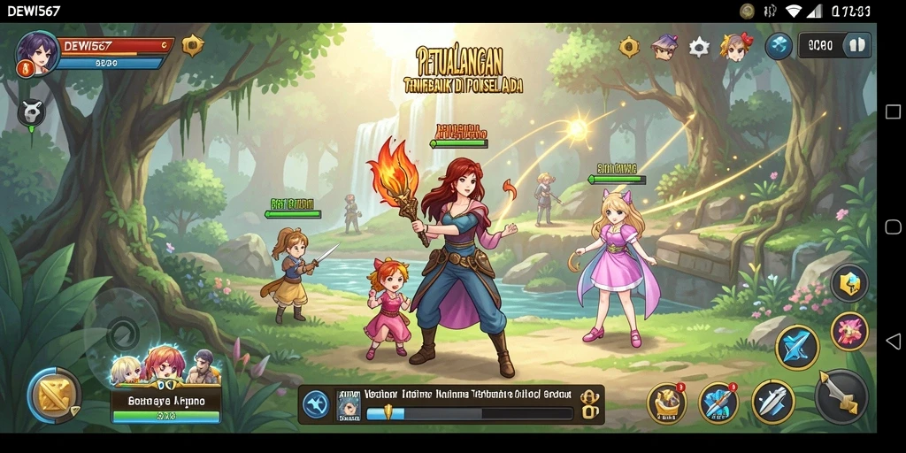 Screenshot gameplay DEWI567 menampilkan aksinya yang mendebarkan dalam dunia Anime.