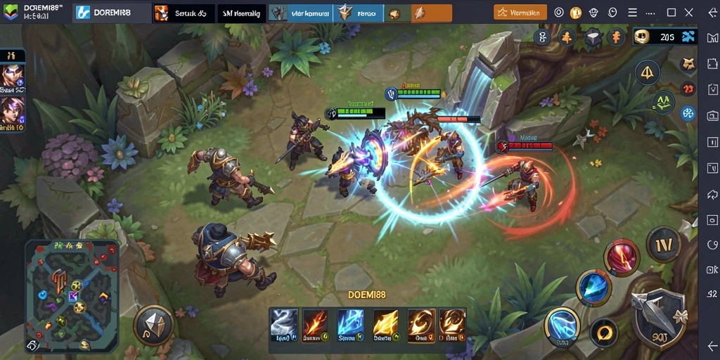 Gameplay seru dari DOREMI88 dalam pertempuran MOBA.