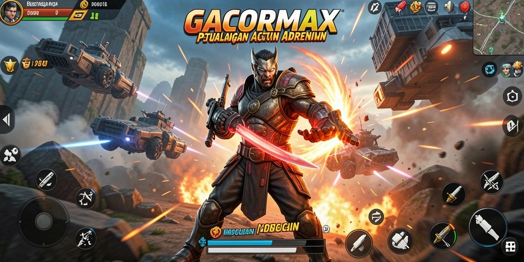 Tampilan gameplay GACORMAX yang mendebarkan dan penuh aksi.