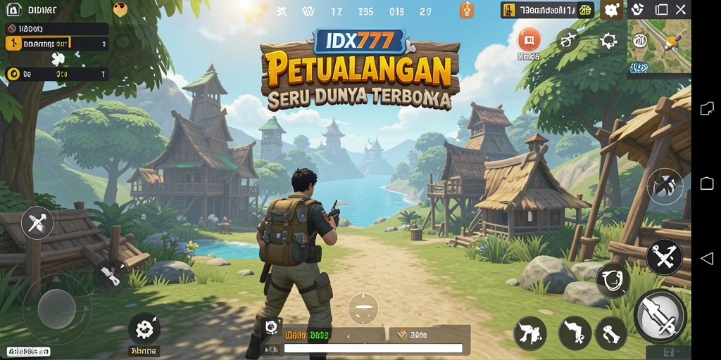 Screenshot gameplay IDX777 menampilkan dunia Open World yang luas.