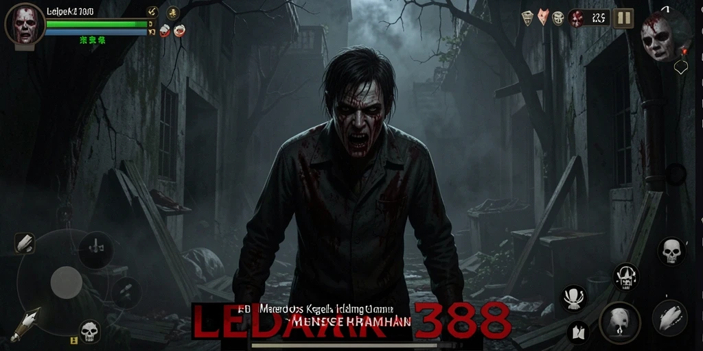 Menampilkan gameplay mencekam dalam dunia Horror yang gelap.