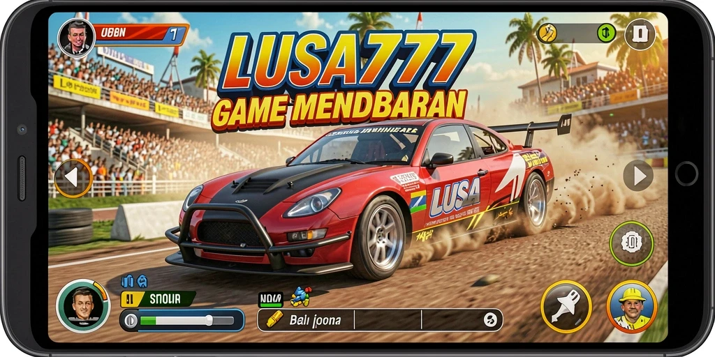 Screenshot gameplay menampilkan serunya balapan di LUSA777.