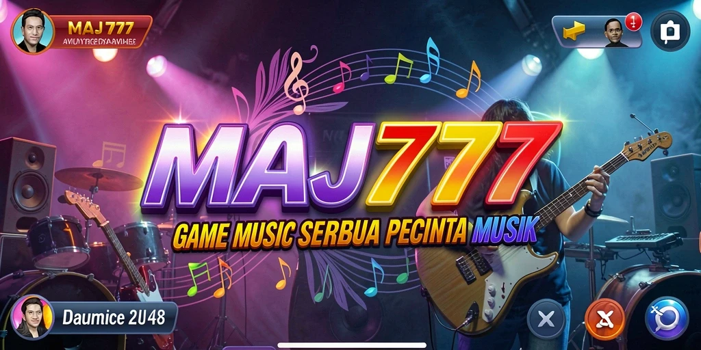 Tampilan gameplay MAJ777 yang penuh warna dan dinamis.