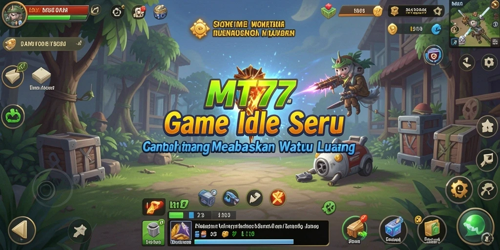 Screenshot gameplay MT777 menampilkan karakter yang sedang mengumpulkan sumber daya.