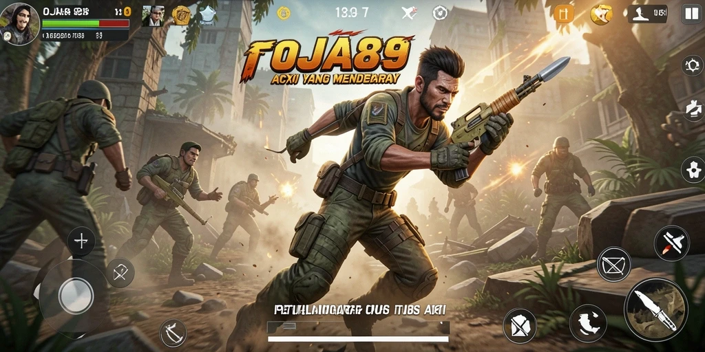 Tampilan screenshot utama OJA89 saat pertarungan epik.