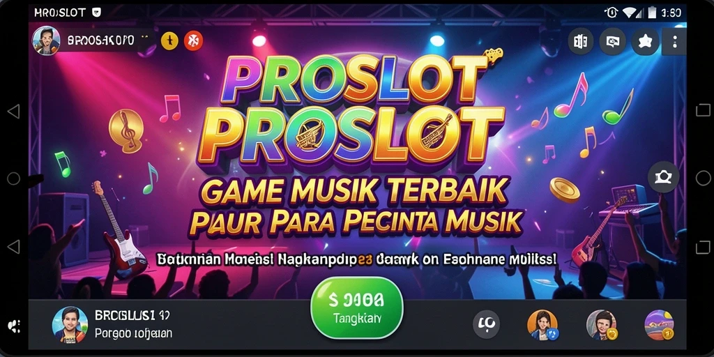 Tampilan utama gameplay PROSLOT dengan variasi lagu musik yang menarik.