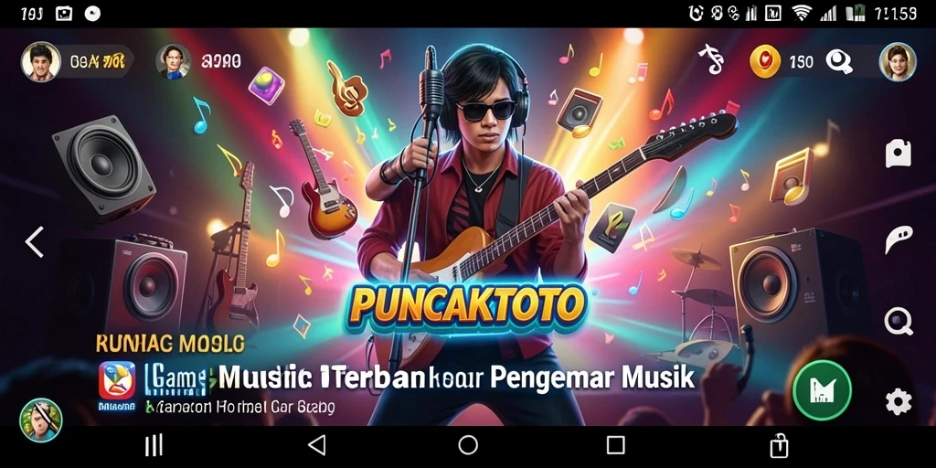 Tampilan gameplay PUNCAKTOTO dengan tantangan musik yang seru.