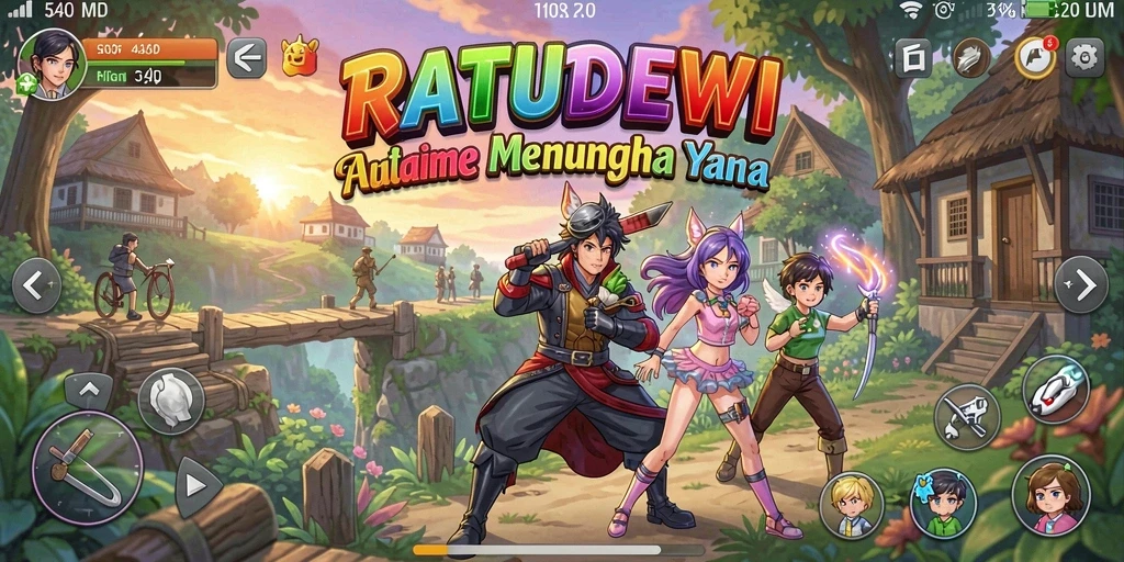Screenshot menampilkan aksi mendebarkan dalam petualangan Anime.