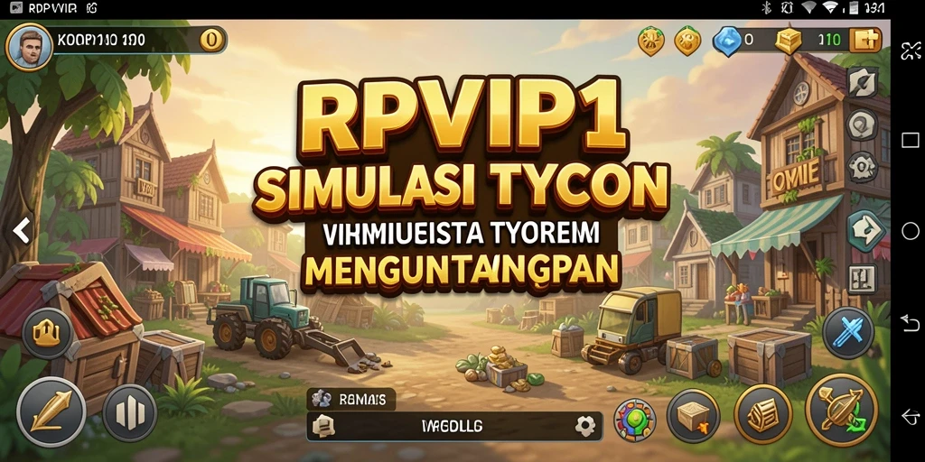 Tampilan menarik dari gameplay RPVIP1 yang menggambarkan pengelolaan bisnis.
