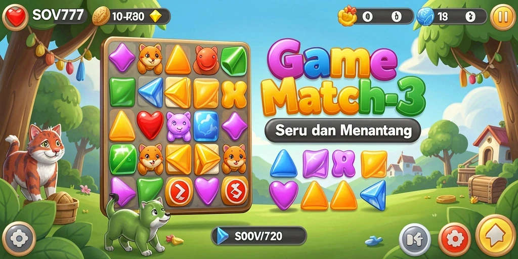 Tampilan gameplay SOV777 yang menarik dan penuh warna.