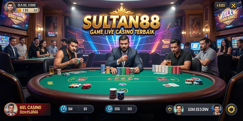 Tampilan gameplay SULTAN88 dengan kasino live yang memukau.