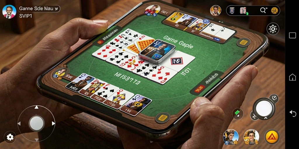 Screenshot gameplay SVIP1 menampilkan keseruan bermain Gaple.
