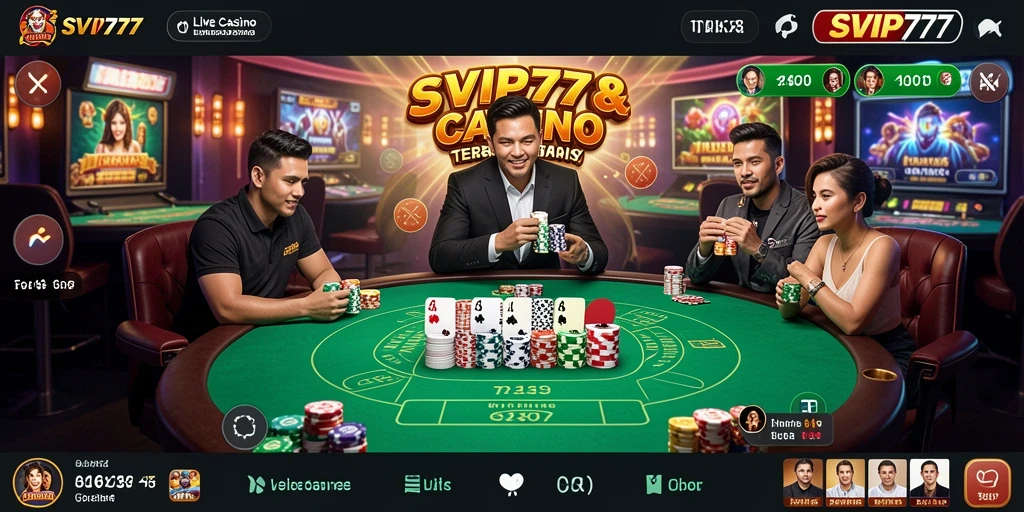 Tampilan gameplay Live Casino yang seru dan interaktif di SVIP777.