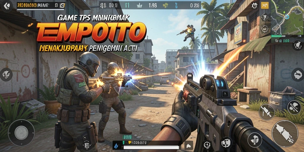 Screenshot gameplay TPS yang menunjukkan aksi mendebarkan.