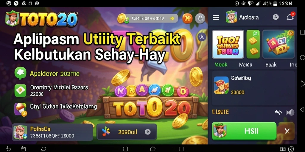 Tampilan antarmuka pengguna TOTO20 yang menarik dan fungsional.