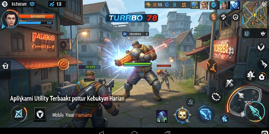 Screenshot utama TURBO78 menunjukkan tampilan antarmuka aplikasi yang intuitif.