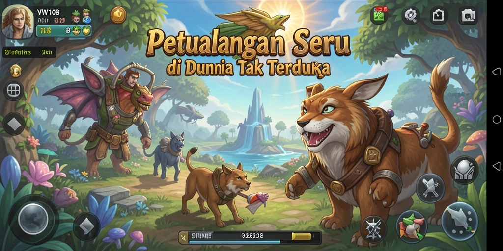 Tampilan gameplay VW108 yang seru dalam dunia petualangan.